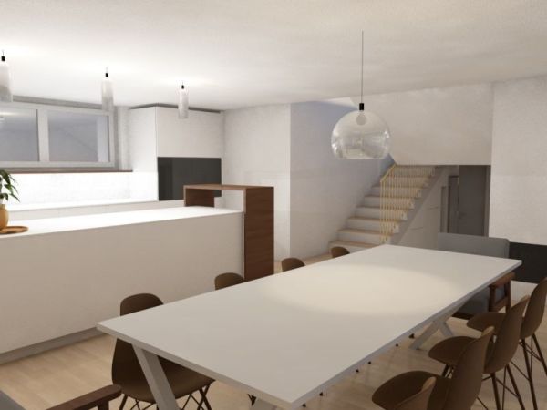 Esstisch zu Cheminee