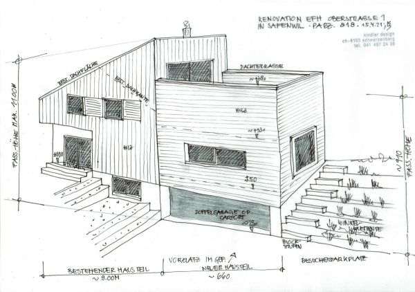 Perspektive Nordfassade Eingang